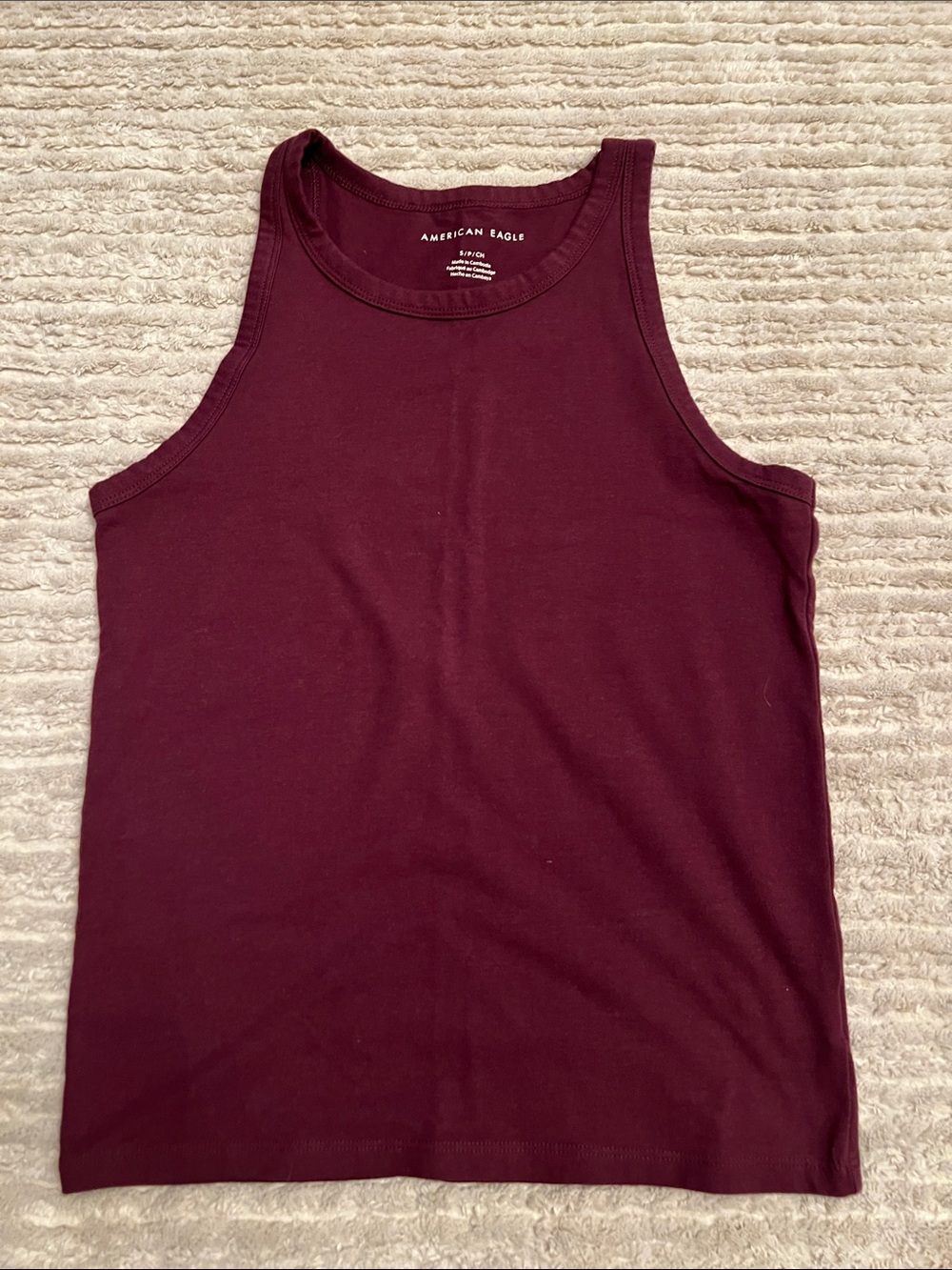 American Eagle Outfitters Women's Burgundy Tank Top